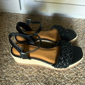 Size 9 Mary Jane Style Wedge Shoes only worn once.
